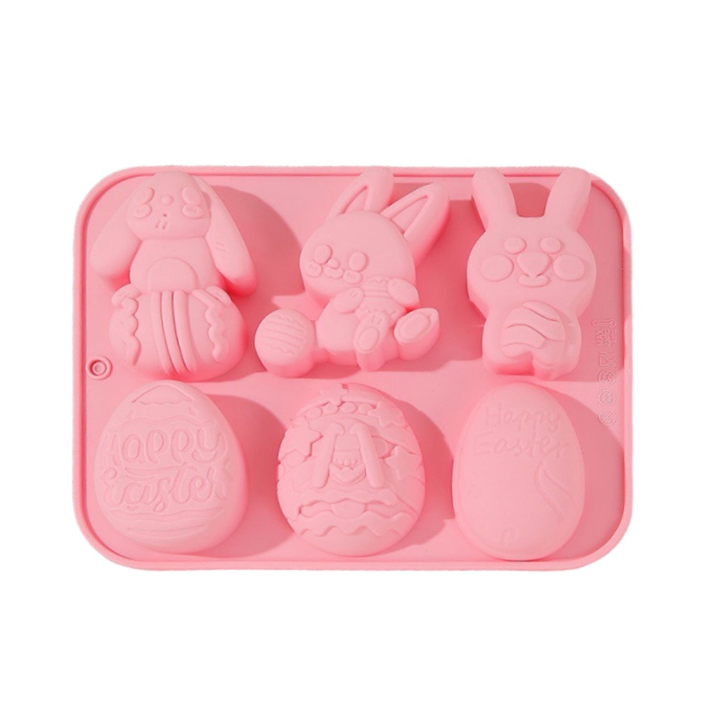 Bunny Cake Mold - DIY卵型イースターエッグモールドバニー手作りシリコンケーキ型ベーキングツールクッキー型イースター