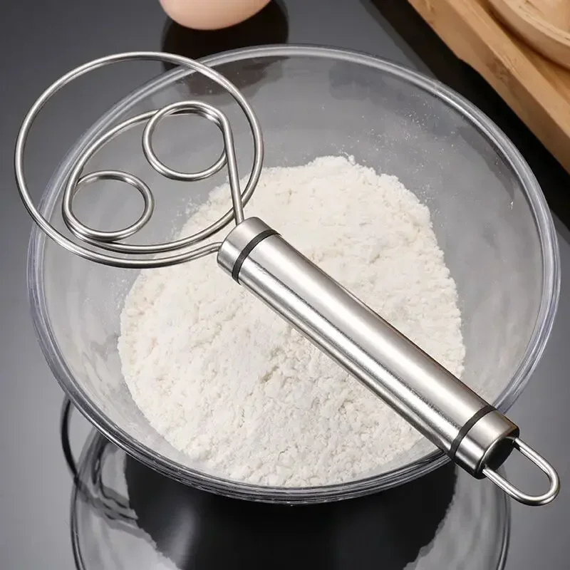 Danish Pancake Pan - デンマーク風生地パン用泡立て器 ステンレス鋼ハンドル キッチンベーキングツール 手動ミキサー 卵ビーター クリーム用具