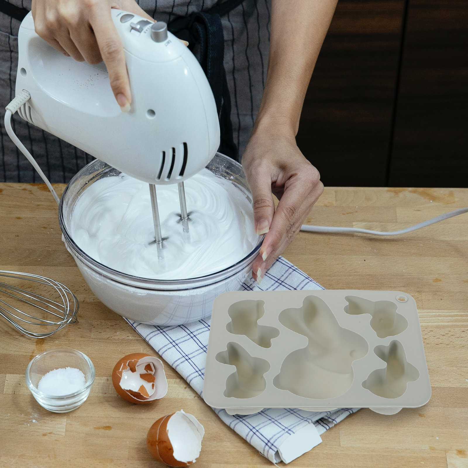 1 個高品質食品グレードのシリコーンバニー形状ケーキ型家庭用 - Bunny Cake Mold のレビューと価格