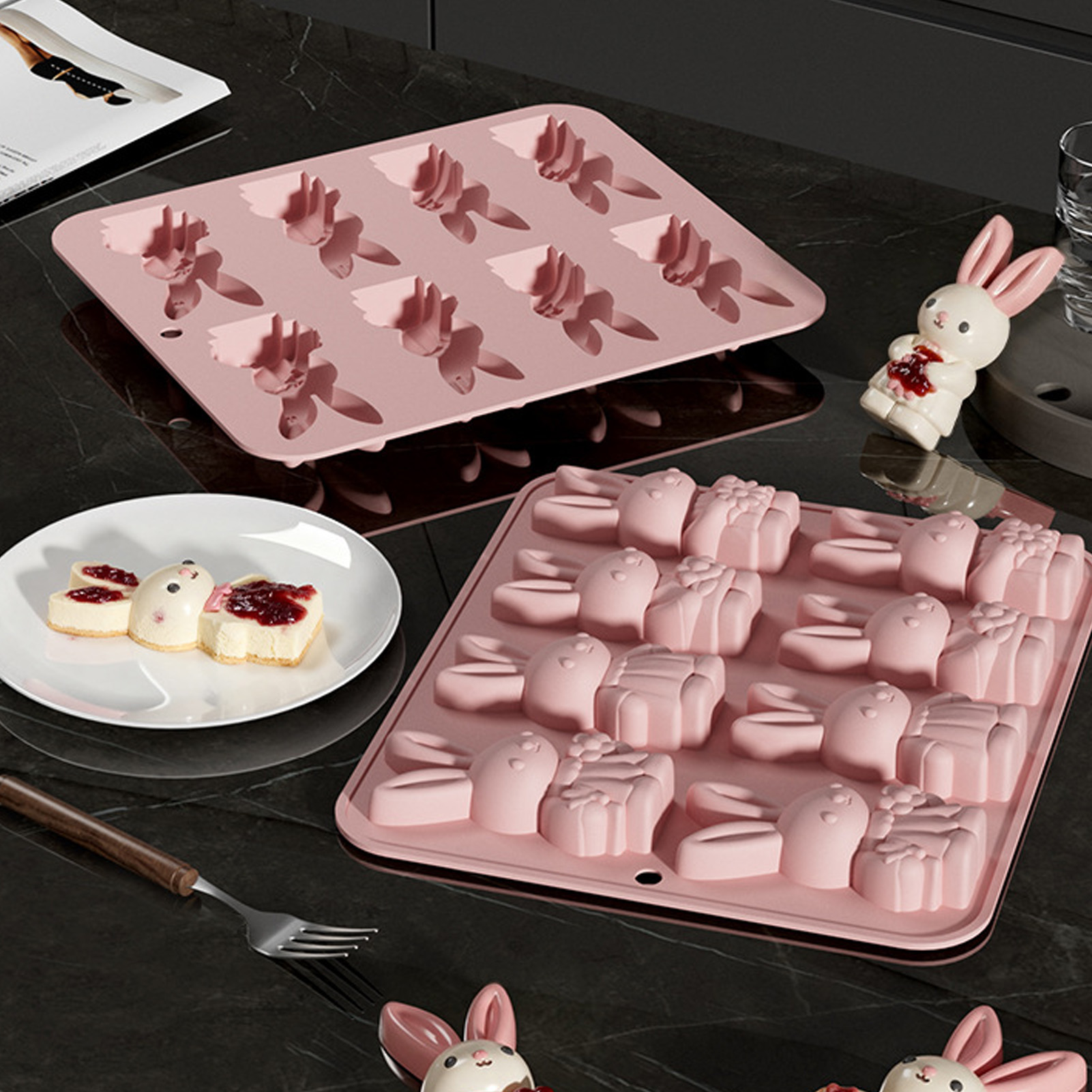 プロフェッショナルケーキ型 バニー型 チョコレートムーストレ - Bunny Cake Mold のレビューと価格