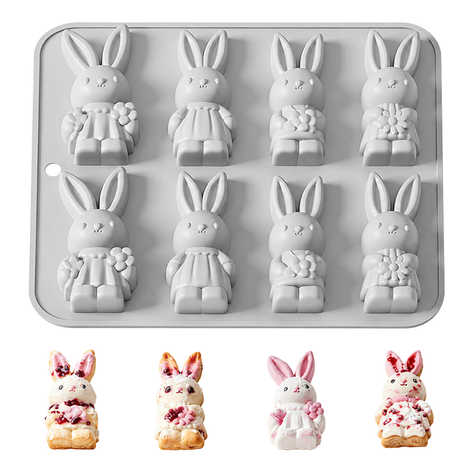 プロフェッショナルケーキ型 バニー型 チョコレートムーストレ - Bunny Cake Mold のレビューと価格