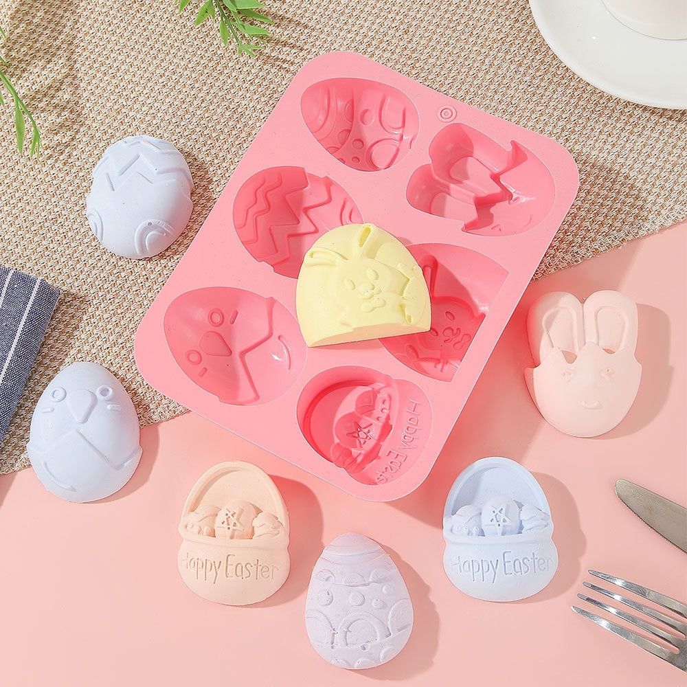 DIY卵型イースターエッグモールドバニー手作りシリコンケーキ - Bunny Cake Mold のレビューと価格