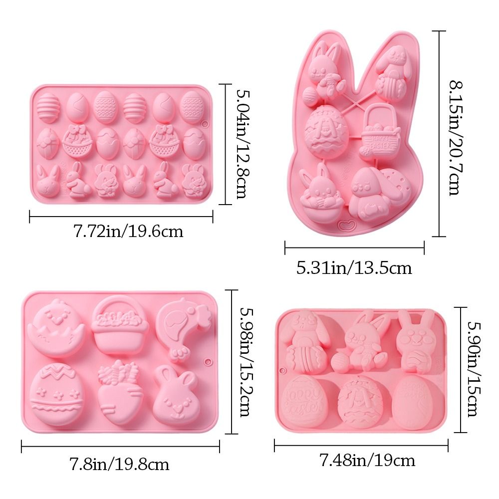 DIY卵型イースターエッグモールドバニー手作りシリコンケーキ - Bunny Cake Mold のレビューと価格