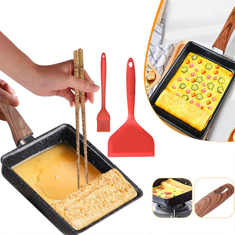 卵焼き日本オムレツパンテフロン加工卵パンスキレット長方形卵パ - Cast Iron Corn のレビューと価格
