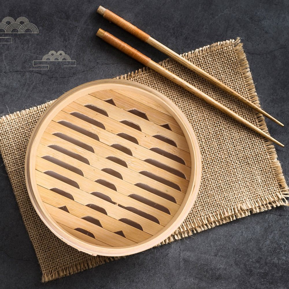 ふた付き竹製スチーマーバスケット、調理用中国製ダンプリングス - Bao Steamer Bamboo のレビューと価格