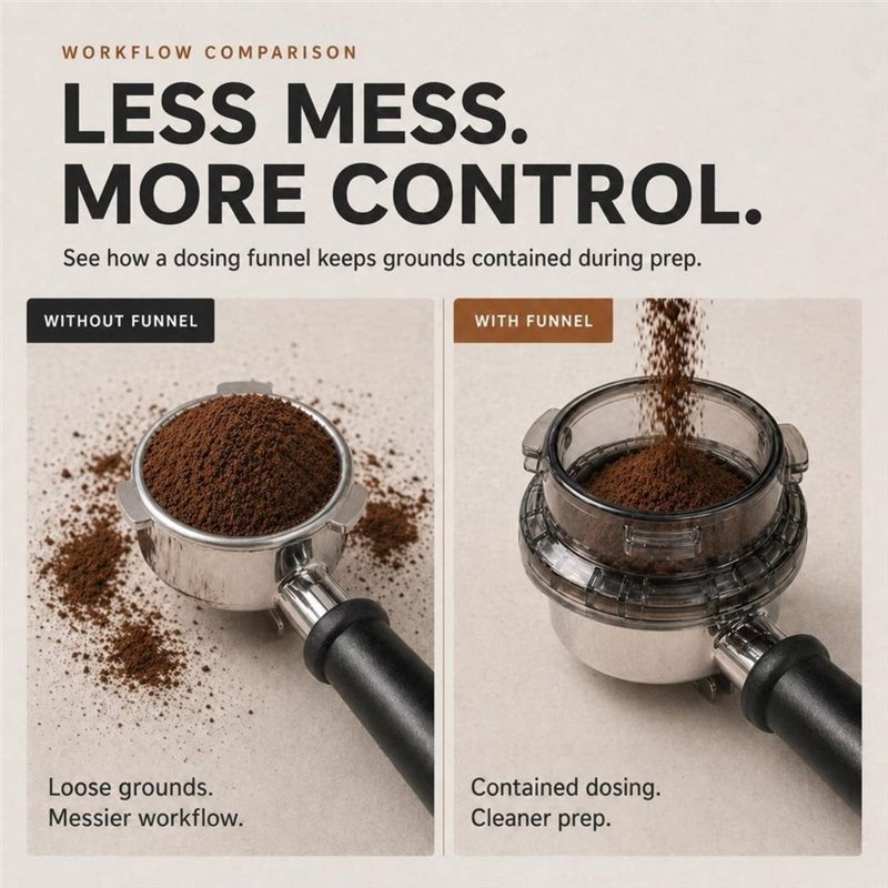 B15C ドージングファンネル 54mm ツイストロック ポ - Breville Espresso Barista Touch のレビューと価格