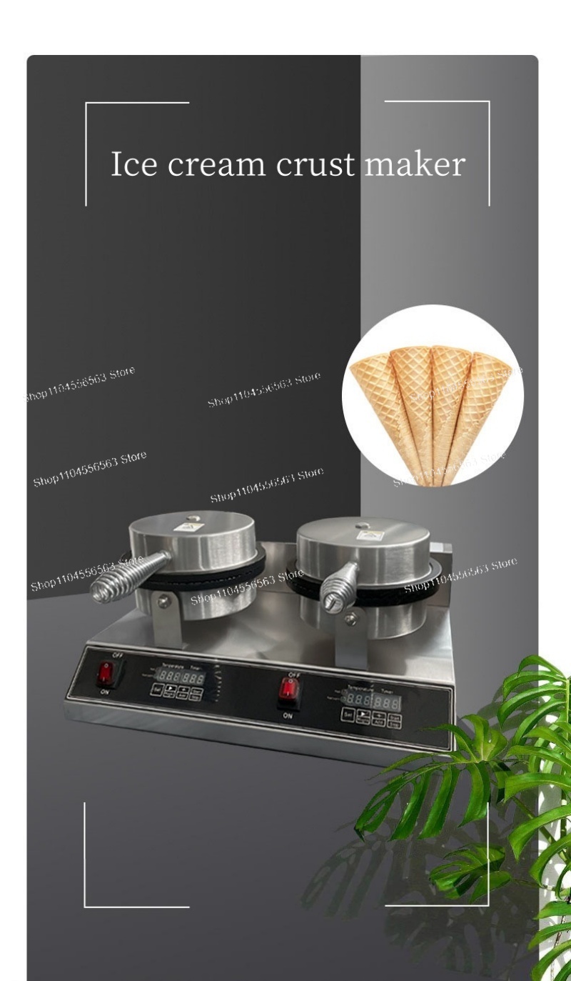 220V アイスクリームコーン＆ワッフルメーカー 家庭用DI - Waffle Cone Maker のレビューと価格