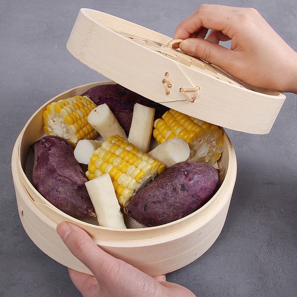 蓋付きせいろバスケット 餃子蒸しバスケット 中華蒸しバスケッ - Bao Steamer Bamboo のレビューと価格