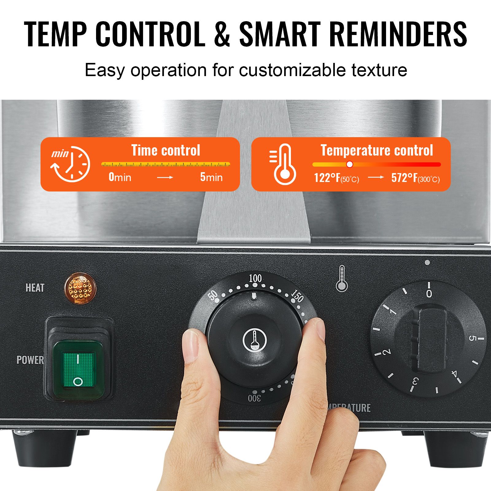 電動アイスクリームコーンメーカー、業務用1230Wワッフルコ - Waffle Cone Maker のレビューと価格