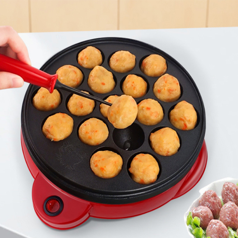 220V ちびまる子ベーキングマシン家庭用電気たこ焼きメーカ - Mini Pancake Griddle のレビューと価格